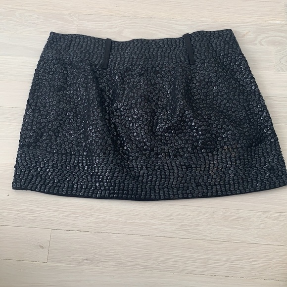 Charlie Joe St Tropes mini skirt size M black sequins - Picture 3 of 4